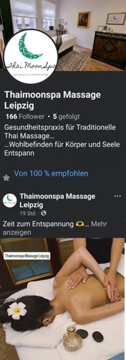 Facebook ThaiMoonSpa Massage Leipzig