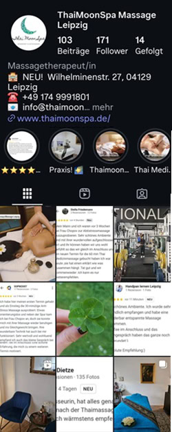Folgen Sie uns Instagram - ThaiMoonSpa Massage